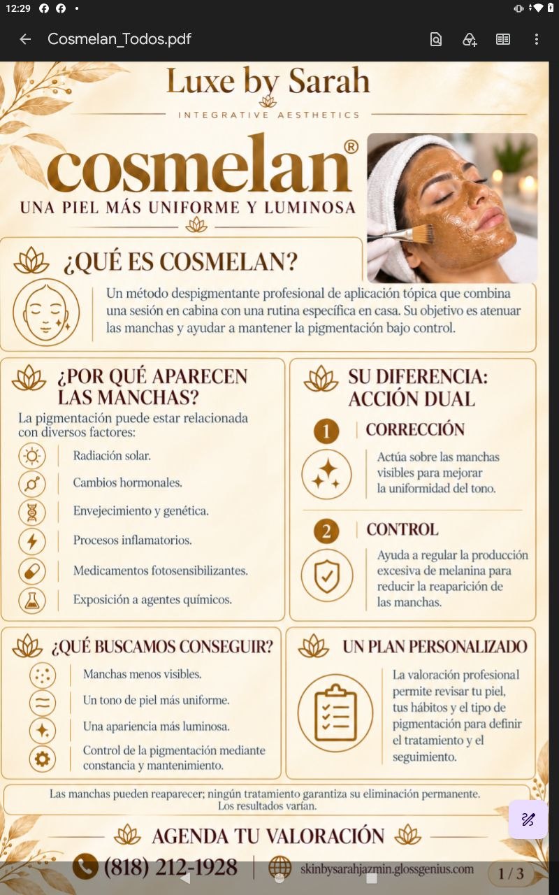 Cosmelan · Cómo se aplica, paso a paso