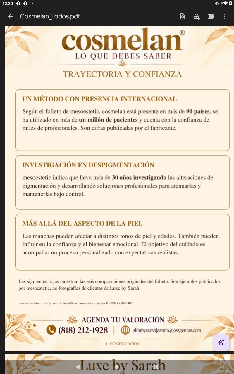 Cosmelan · Trayectoria y confianza